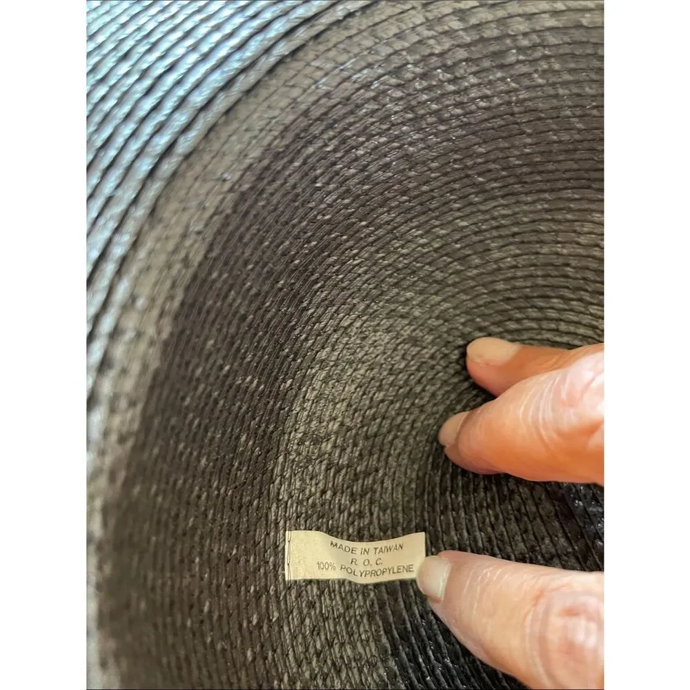 Unbranded Vintage Classic Black Wide-Brim Women's Sun Hat